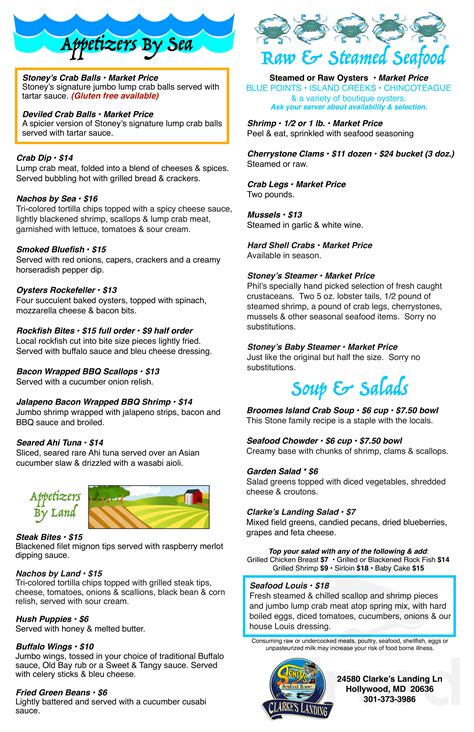 clarks landing restaurant maryland|clarke's landing hollywood md menu.